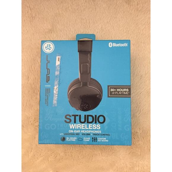 JLab Studio Wireless On-Ear Headphones - Black - Picture 1 of 3